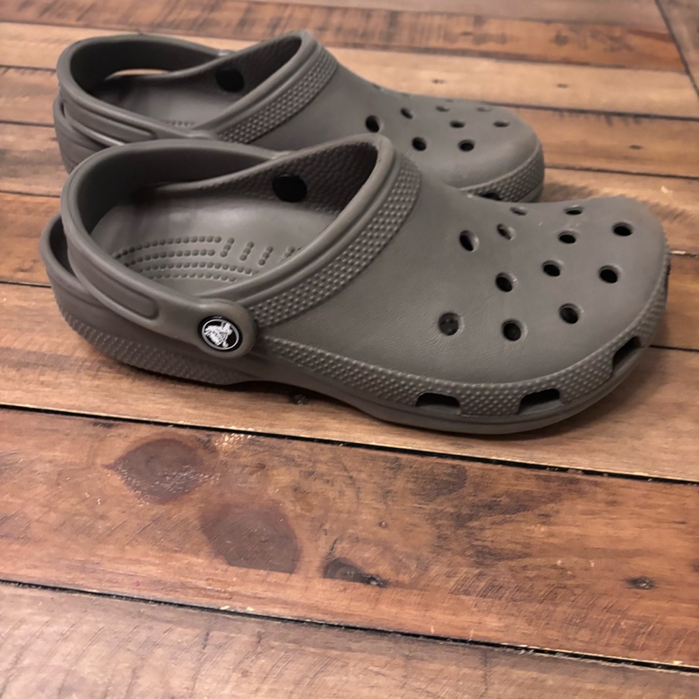 CROCS Gray Mules & Clogs
